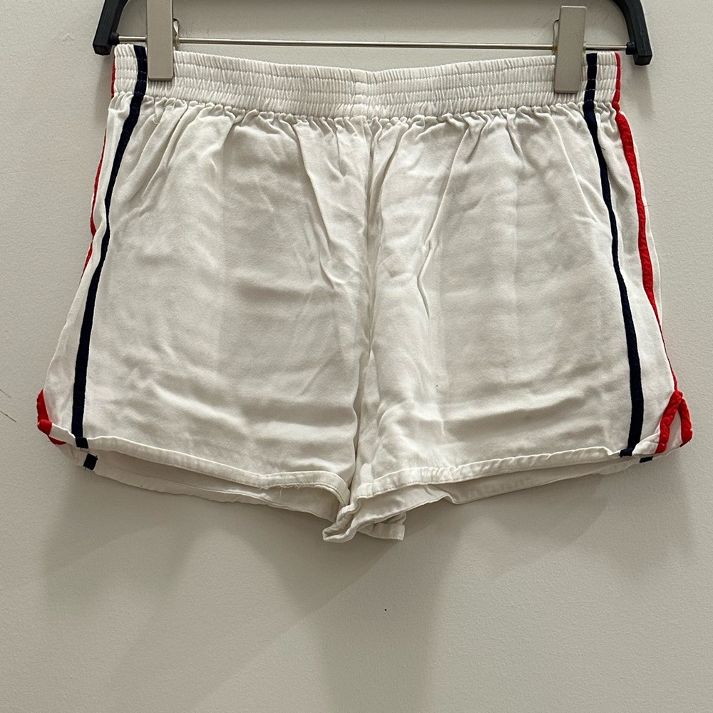 White sweat shorts